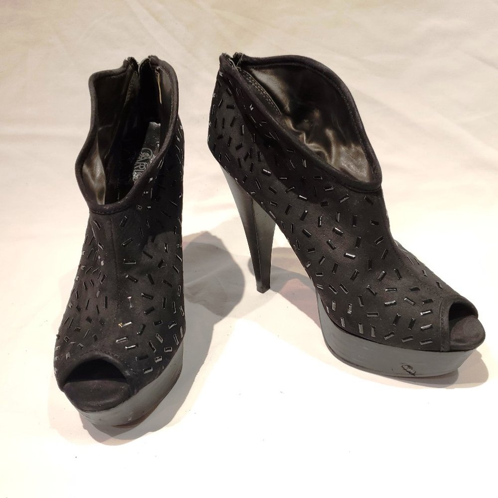 CARLOS SANTANA Suede Ankle Bootie Platform